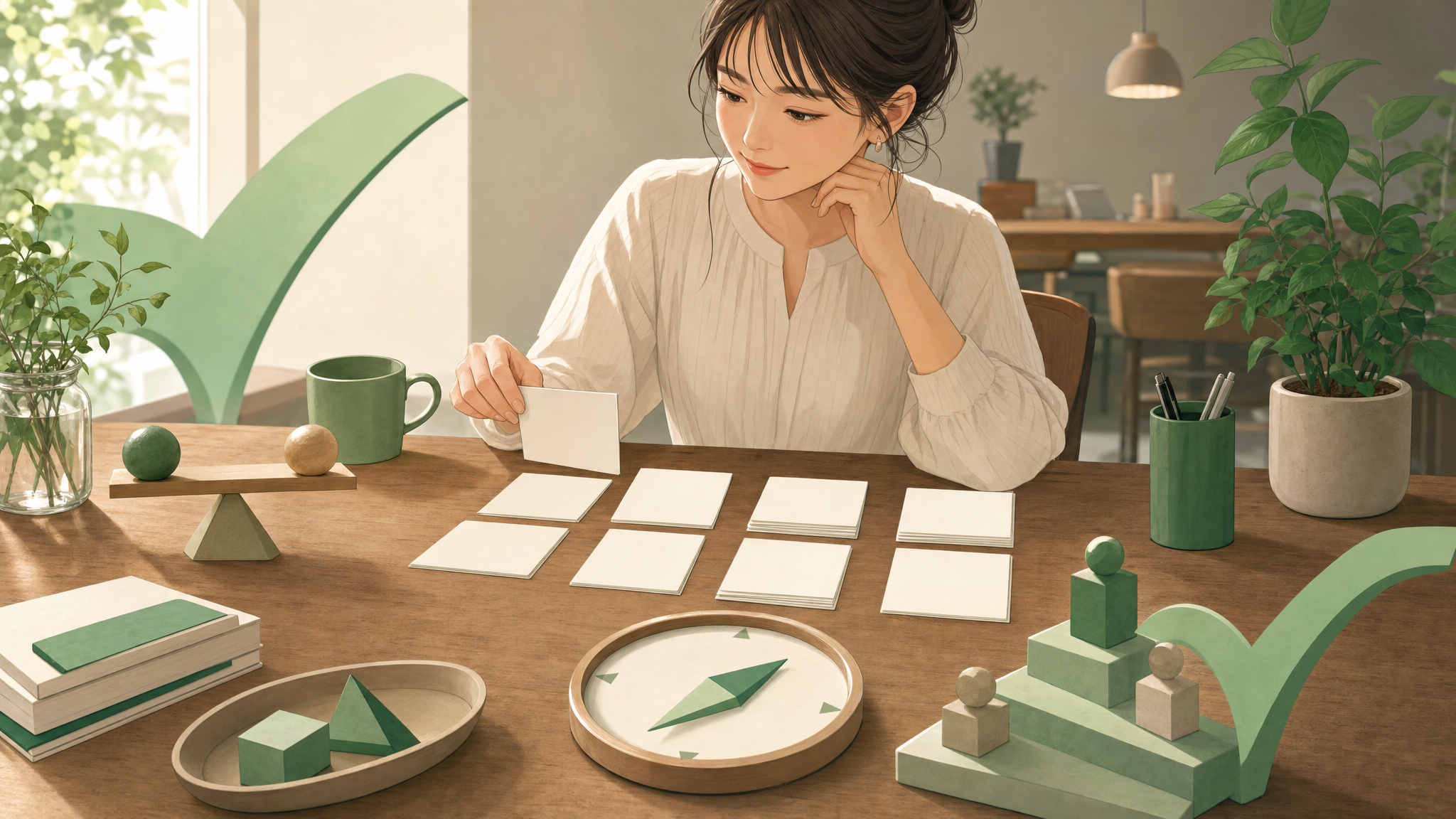 キャリアの棚卸をする女性